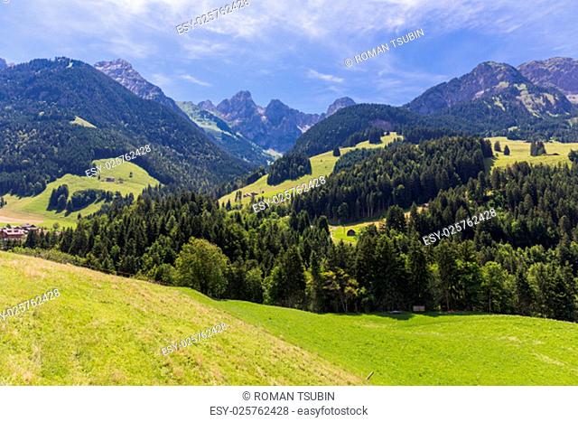 View on the Alps during summer, Switzerland