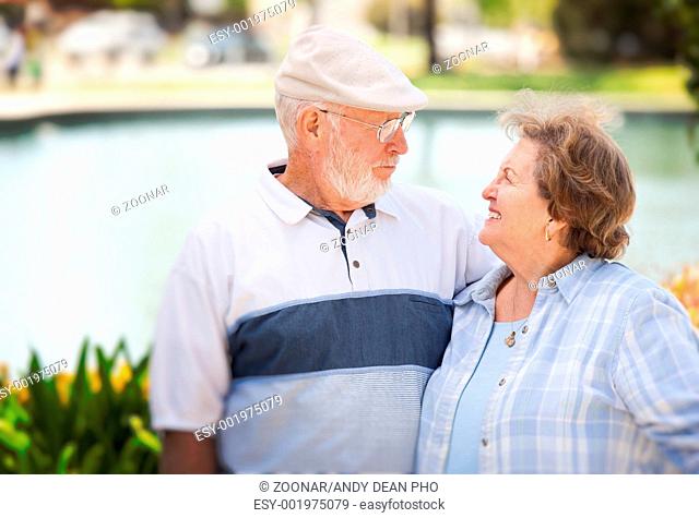 Happy Senior Couple Enjoying Each Other in The Park