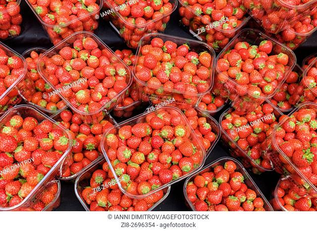 Fresh strawberries on sale