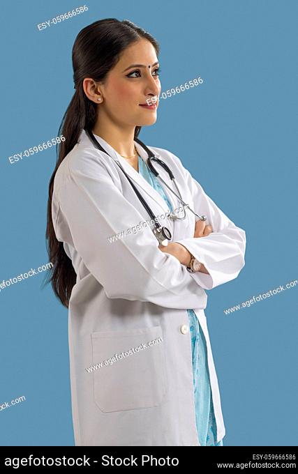 Portrait of a young lady doctor