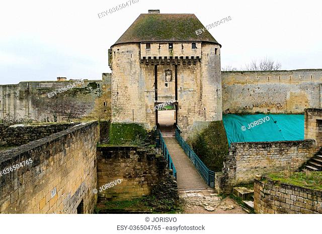 Entrance to the castle of William the Conqueror in Caen, Normandy, France