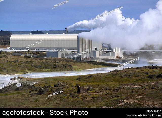 Power station, Reykjanesvirkjun, Reykjanes Peninsula, Gunnuhver, Iceland, Europe