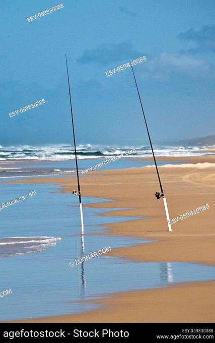 Two Fishing Rods awaiting for some movement, Fraser Island, Queensland