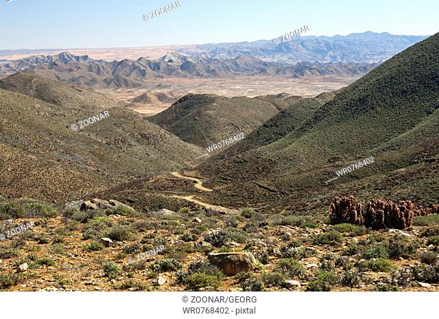 Arid valley at the Helskloof Pass, South Africa