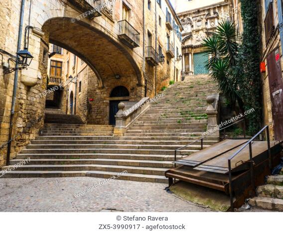 Pujada de Sant Domenec Stairs - Girona, Spain