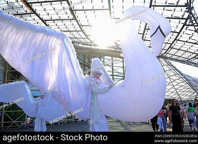 PRODUCTION - 02 September 2023, Bavaria, Munich: Opening of the music festival ""Superbloom"" in Munich. Around 50, 000 people celebrated on Saturday on the...