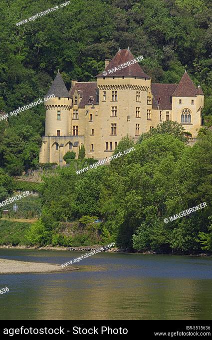 La Roque Gageac, Malartrie Castle, Perigord, River Dordogne, Dordogne River, Dordogne valley, Perigord Noir, Aquitaine, France, Europe