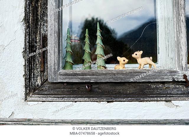 Window of an alpine farmhouse