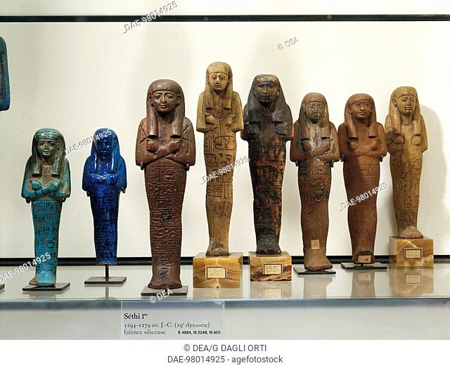 Egyptian civilization, New Kingdom, Dynasty XIX. Shabti of Seti I.  Paris, Musée Du Louvre