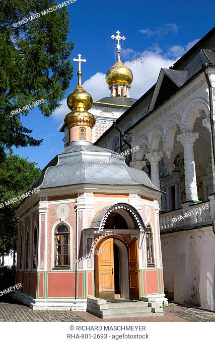Chapel, The Holy Trinity St. Sergius Lavra, UNESCO World Heritage Site, Sergiev Posad, Golden Ring, Moscow Oblast, Russia, Europe