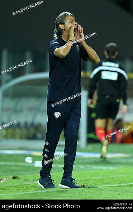 Brescia trainer Filippo Inzaghi during the match Frosinone-Brescia at the Benito Stirpe Stadium. Frosinone (Italy), September 20th, 2021