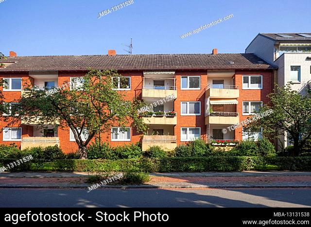 Monotonous residential buildings, Neu-Schwachhausen, Bremen, Germany, Europe
