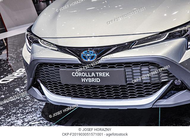 Toyota Corolla Trek Hybrid was presented during the 2019 Geneva International Motor Show on Tuesday, March 5th, 2019. (CTK Photo/Josef Horazny)