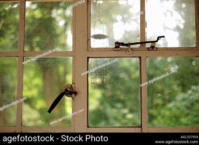 Window of cottage in Aston Rowant, Oxfordshire, UK