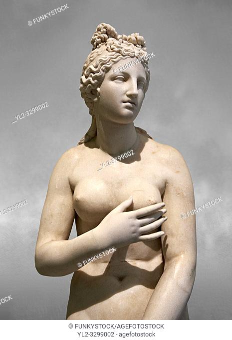 2nd century AD Roman marble sculpture of Aphrodite (Venus), â. . Dresden Capitoline Type, copied from a Hellanistic Greek original, inv 6238