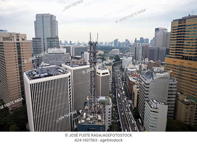 Akasaka area and Marunouchi skyline, Tokyo, Japan