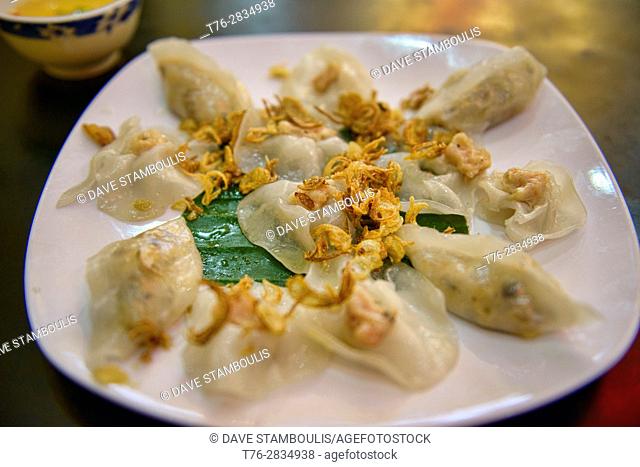Banh bao vac, white rose dumplings, a specialty of Hoi An, Vietnam