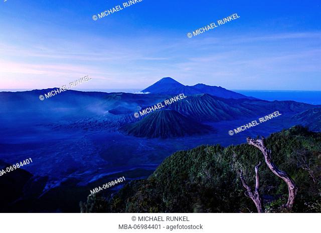 Mount Bromo volcanic crater at sunrise, Bromo Tengger Semeru National Park, Java, Indonesia
