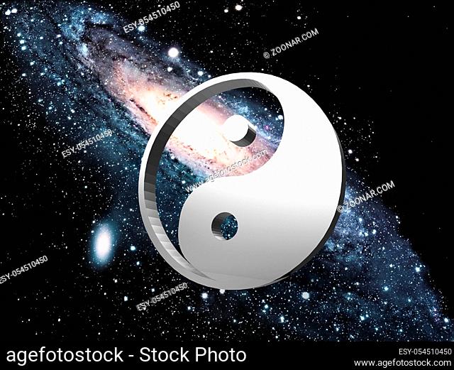 the spiral galaxy and ying yang