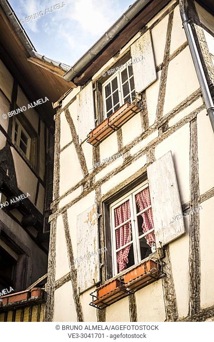 Medieval house in Colmar, Alsace (department of Haut-Rhin, region of Grand Est, France)