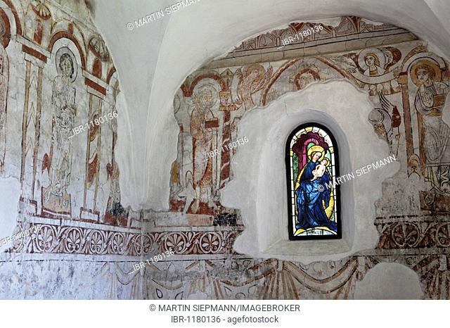 Frescoes in the Rosary Church, Maria Woerth at Woerthersee lake, Carinthia, Austria, Europe