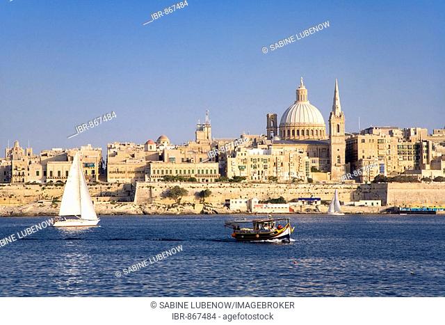 View of St Pauls Church, Valletta, Malta, Europe
