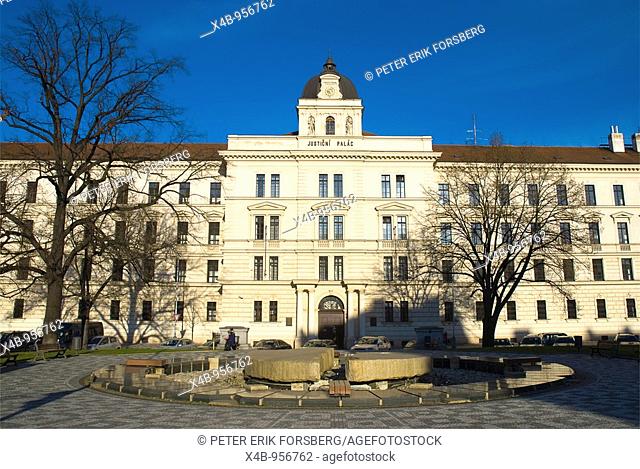 Justicni Palac court house at Kinskych namesti square in Prague Czech Republic Europe