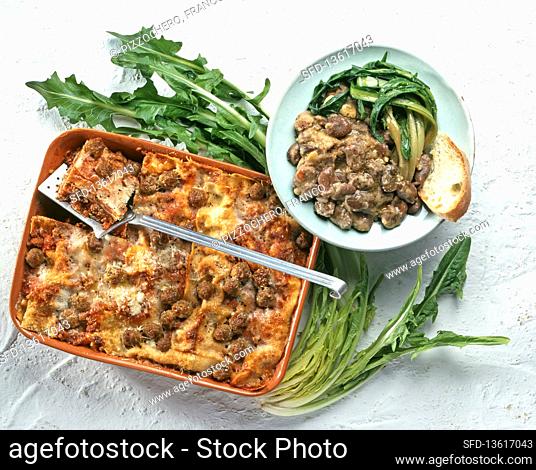 Lasagne with beans (Puglia, Italy)