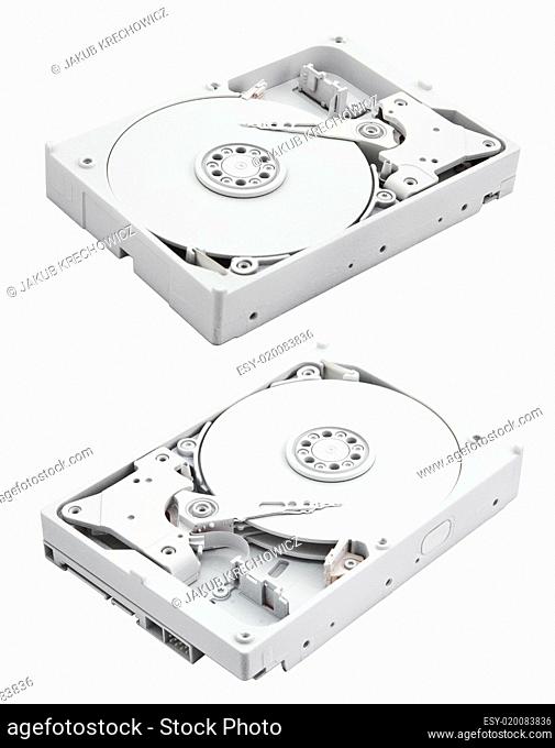 Computer hard disk with clipping path