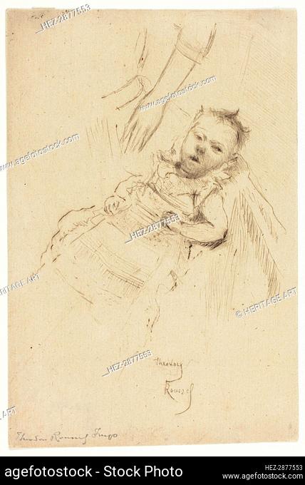 Portrait of Margery Chambers, Aged Ten Weeks, 1890. Creator: Theodore Roussel