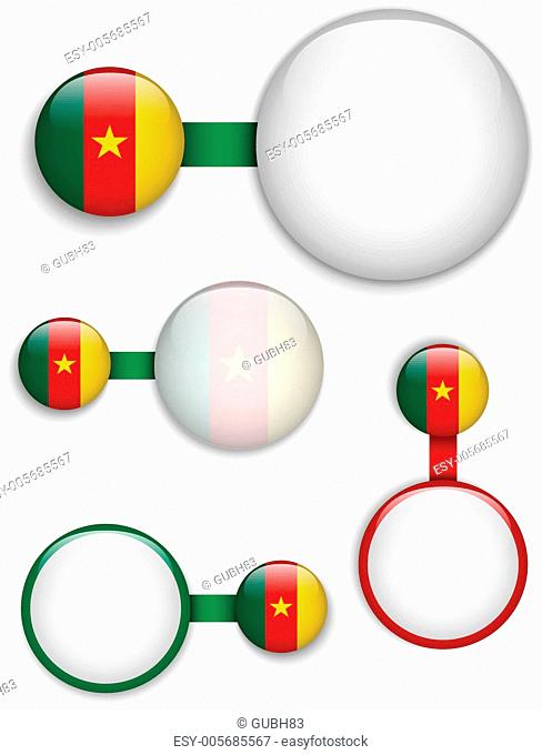 Vector - Cameroon Country Set of Banners