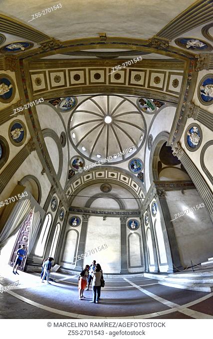 The Pazzi Chapel, Cappella dei Pazzi, commonly credited to Filippo Brunelleschi, is a religious building in Florence, central Italy