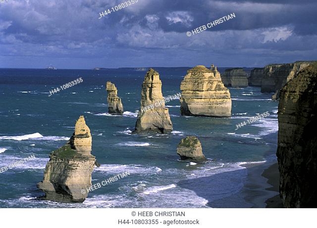 Australia, Great Ocean Road, Port Campbell, national park, 12 Apostles, Victoria, rocks, cliffs, coast, landscape, s