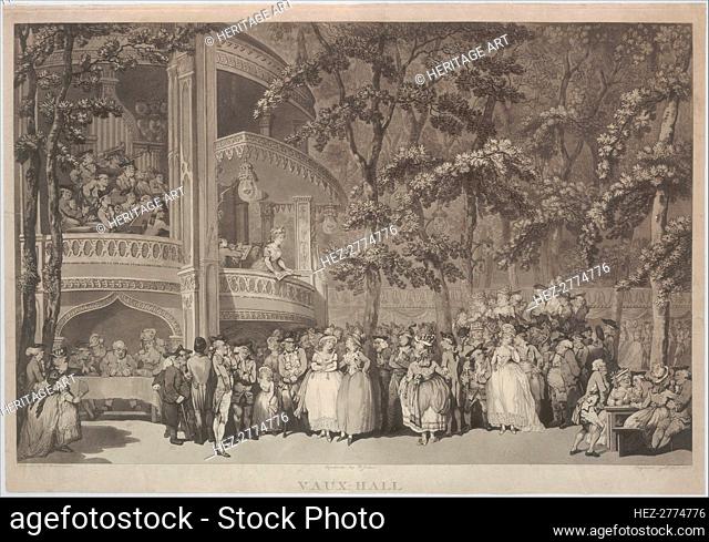 Vaux-hall, June 28, 1785., June 28, 1785. Creators: Robert Pollard, Francis Jukes