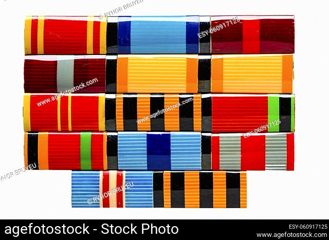 Collection Of Russian (Soviet) Medal Ribbons For Participation In The Second World War