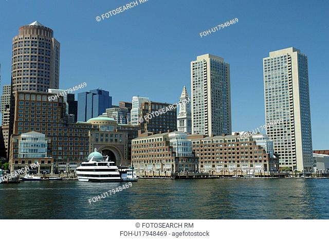 Boston, MA, Massachusetts, Downtown Skyline