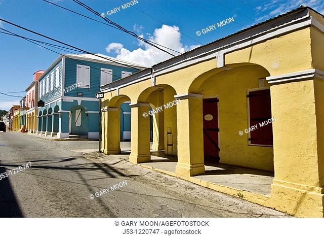 Downtown business district, Christiansted, St Croix, US VIrgin Islands