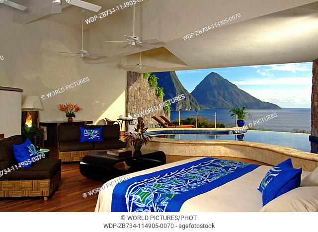 Caribbean St Lucia Jade Mountain Date: 11 06 2008 Ref: ZB734-114905-0070 COMPULSORY CREDIT: World Pictures/Photoshot