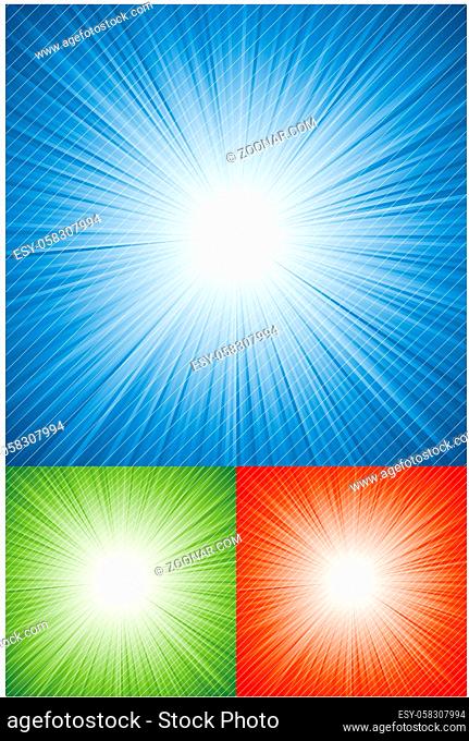 vector blue retro burst abstract background