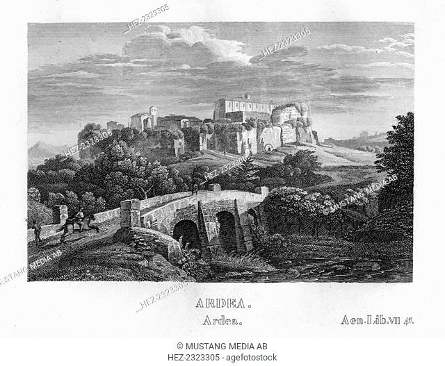 The town of Ardea, Lazio, Italy, c1833