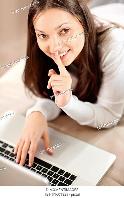 Woman browsing the internet