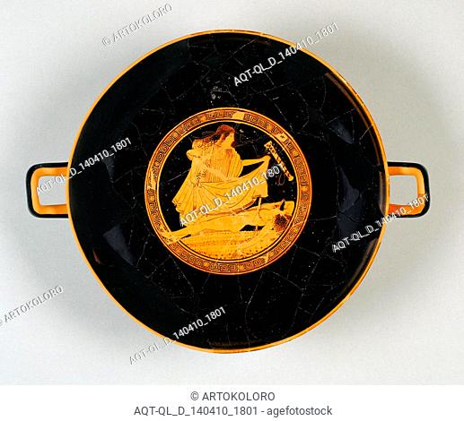 Attic Red-Figured Kylix; Attributed to Brygos Painter, Greek (Attic), active about 490 - 470 B.C.; Athens, Greece, Europe; about 490 B.C
