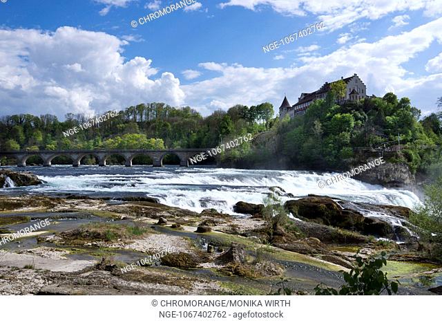 Rhine Falls, Rheinfall, Neuhausen, near Schaffhausen, Canton of Schaffhausen, Switzerland, Europe