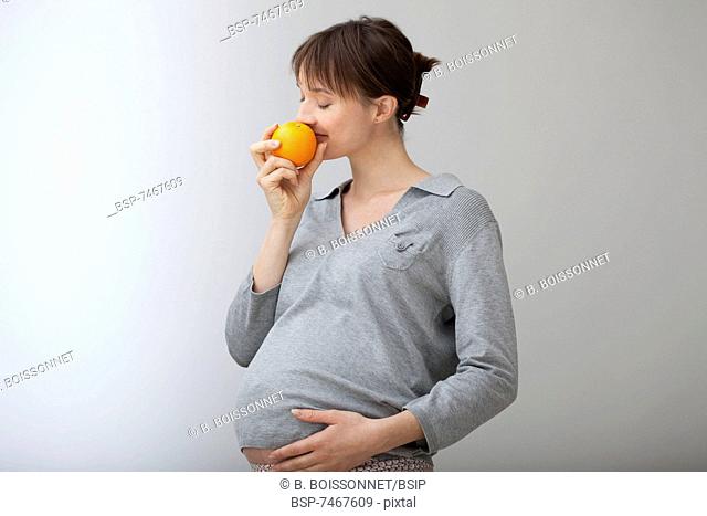 PREGNANT WOMAN EATING Model