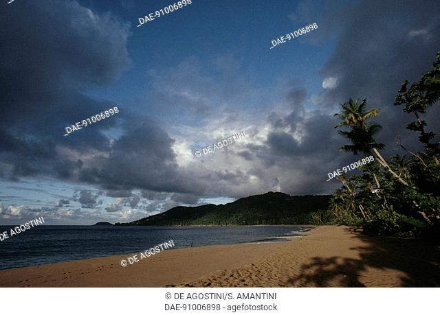 Grande-Anse Beach, La Desirade Island, Guadeloupe, Overseas Department of the French Republic