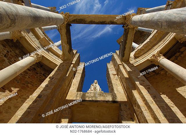 Roman theatre, Merida, Badajoz province, Extremadura, Spain