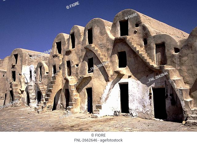 Facade of fortified granary, Ksar Ouled Soltane, Tataouine, Tunisia