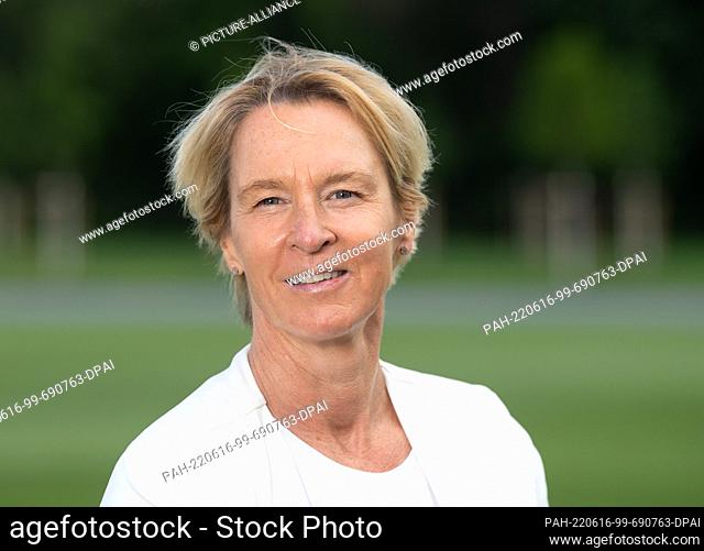 24 May 2022, Hessen, Frankfurt/Main: German national soccer coach Martina Voss-Tecklenburg, pictured at the DFB grounds in Frankfurt am Main