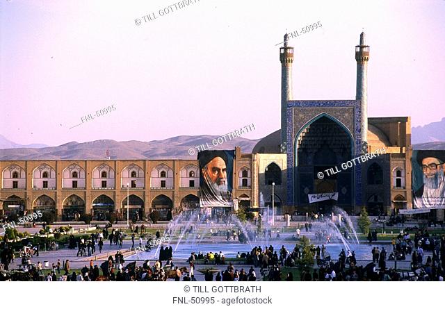 People in mosque, Masjid-E Imam islamism, Naqsh-E Jahan Square, Isfahan, Iran