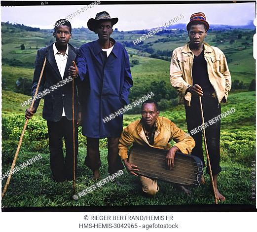 Burundi, Bujumbura Province, Ijenda area, Tutsi cow herders, traditionally Tutsi (""Batutsi"") have always been cattle breeders